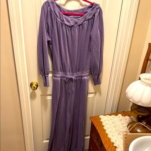 Lavender Long-Sleeve Jumpsuit